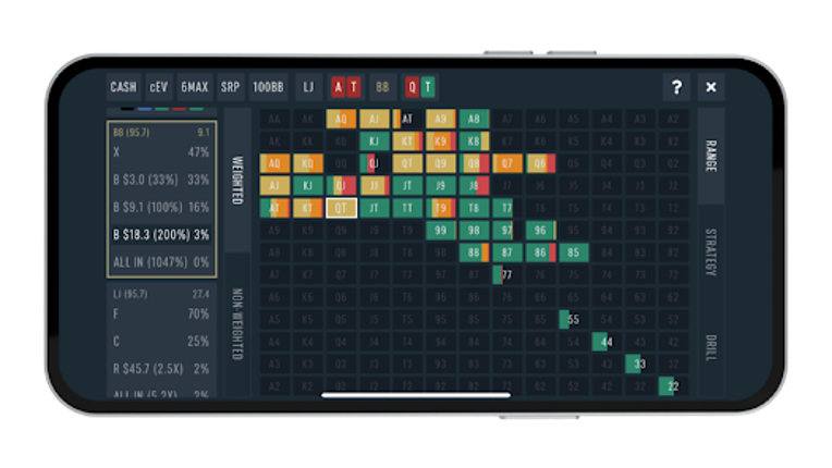 DTO CASH - GTO Poker Trainer screenshot