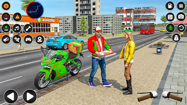 Pizza Delivery Bike Games 3D screenshot