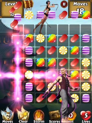 Kung Fu Candy Quest - Help Master Panda battle kungfu fighting warriors screenshot