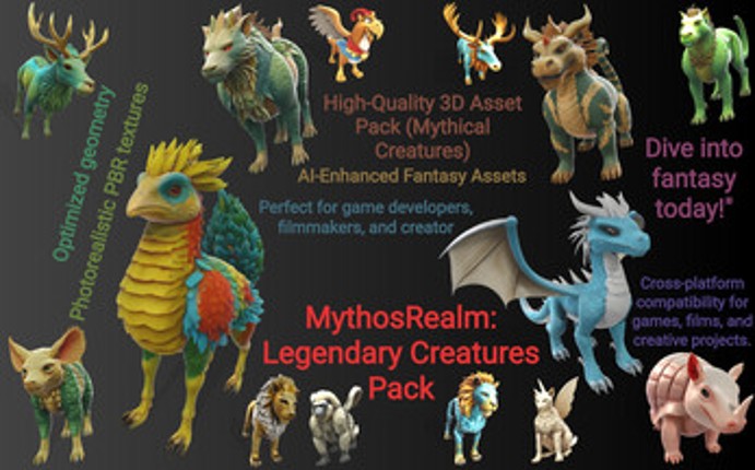 MythosRealm: Legendary Creatures Pack 3D Model screenshot