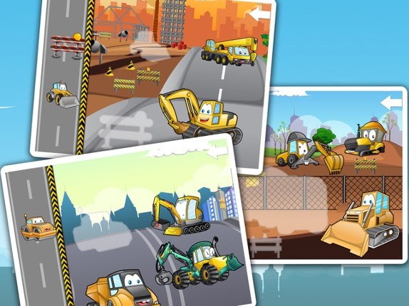 Big machines and trucks puzzles for young boys Image