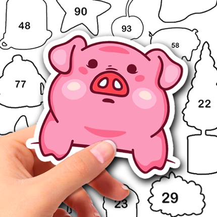 Sticker Puzzle: Colorful Book Image