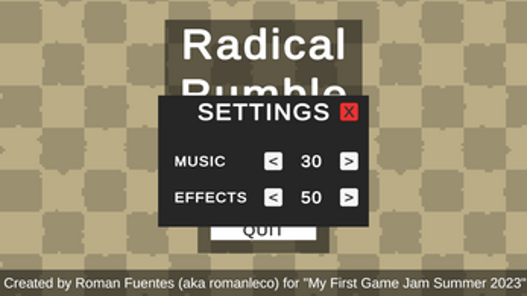 Radical Rumble - My First Game Jam Summer 2023 Submission screenshot