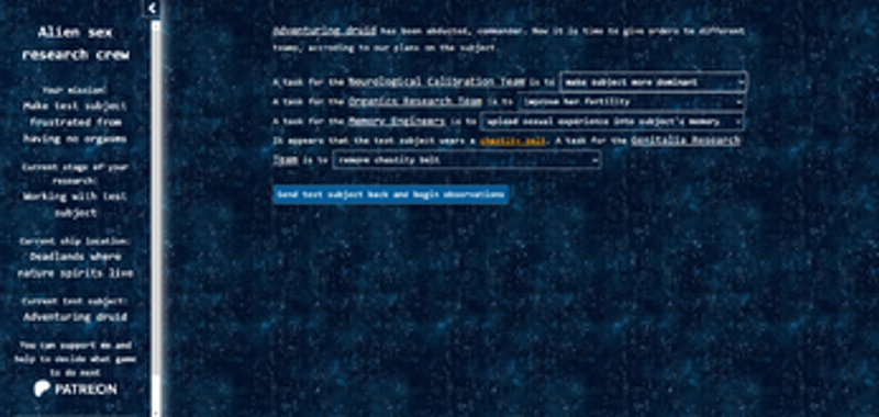 Alien sex research crew Image