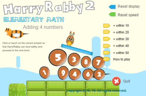 Games like HarryRabby2 Adding 4 numbers FULL Version