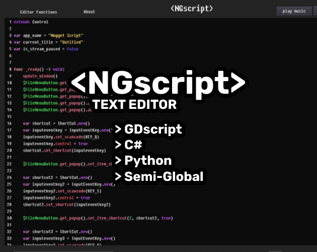 Games like NGscript - Light-Weight Text Editor
