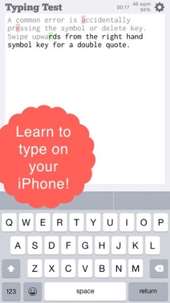 TapTyping - typing trainer screenshot