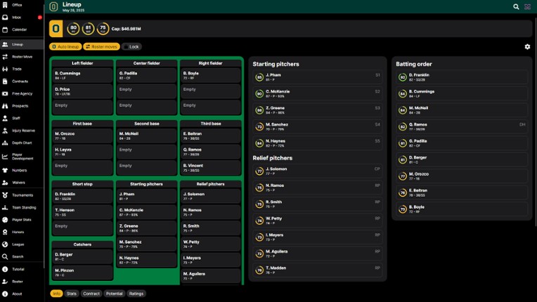 Baseball Legacy Manager 25 screenshot