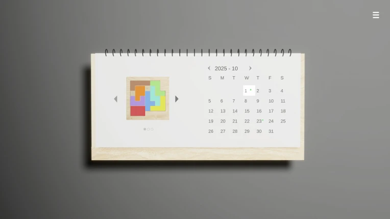 Calendar Puzzle screenshot