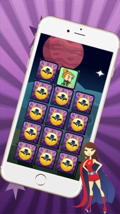 Finding Superhero In The Matching Cartoon Characters Pictures Puzzle Cards Game For Kids, Toddler And Preschool - With Tagline "For Suicide Squad" screenshot