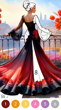 Princess Dress Coloring Book Image