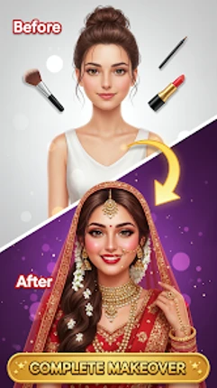 Indian Wedding Makeup Dress Up Image