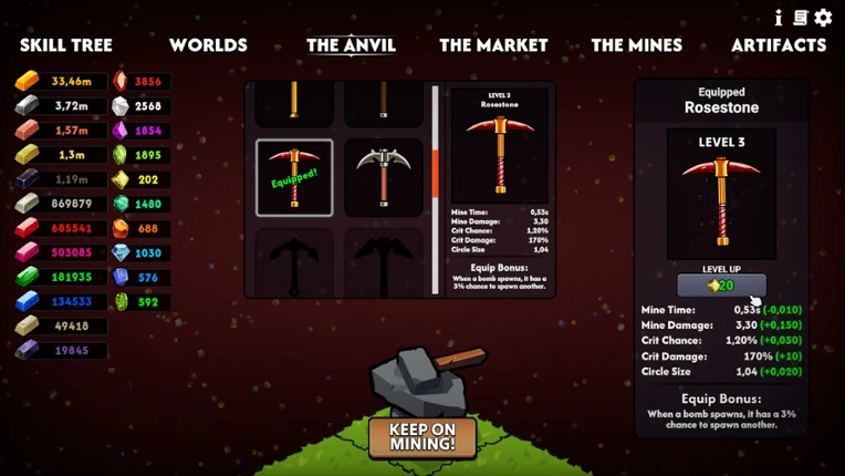 Keep on Mining! - Worlds screenshot