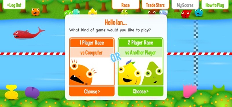 Squeebles Maths Race Image