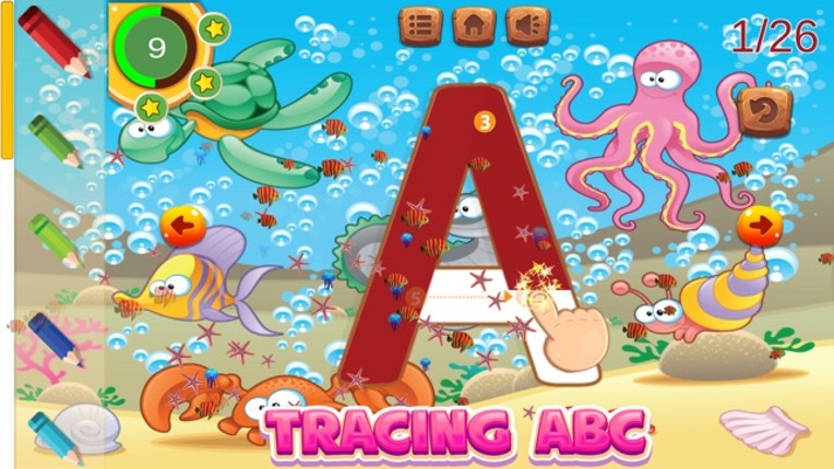 3rd 4th grade spelling words ABC tracing alphabet screenshot