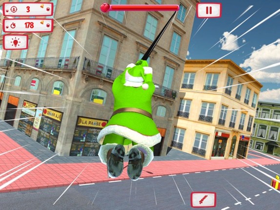 Christmas Santa Rope Hero Game Image