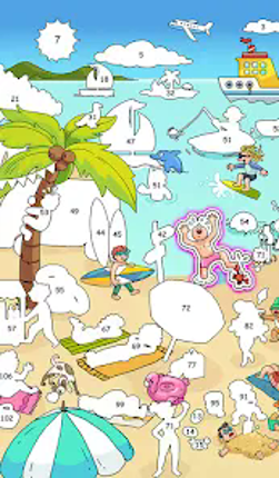 Sticker Puzzle: Colorful Book Image