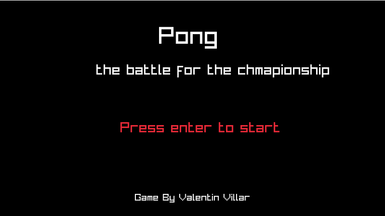 Pong: the battle for the chmapionship Game Cover