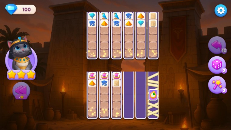 Sort Pawzzle: Paws of Pharaoh screenshot