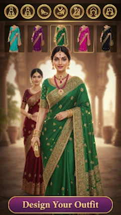 Indian Wedding Makeup Dress Up screenshot