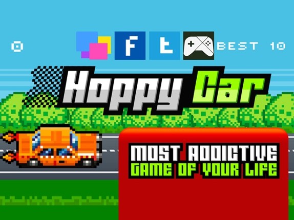 Hoppy Car Racing Free Classic Pixel Arcade Games screenshot