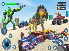 Lion Robot Superhero Battle Image