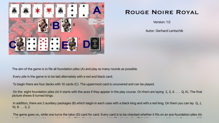 Rouge Noire Royal Solitaire TV screenshot