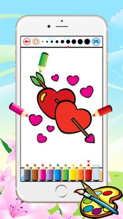 Valentine Day Coloring Book - All In 1 Drawing, Paint And Color Games HD For Good Kid screenshot