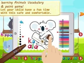 Animal Vocab &amp; Paint Game - Sketchbook for kids Image