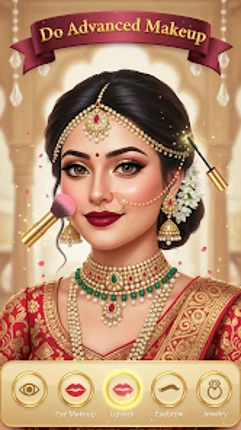 Indian Wedding Makeup Dress Up screenshot