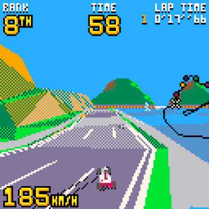 Virtua Racing Demake screenshot