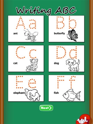 Write ABC Free Game for Children: Learn to writing letter and numbers HD screenshot