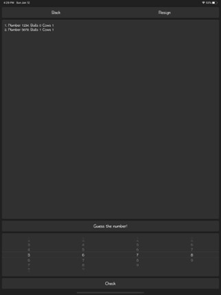 Bulls Cows Code Breaker screenshot