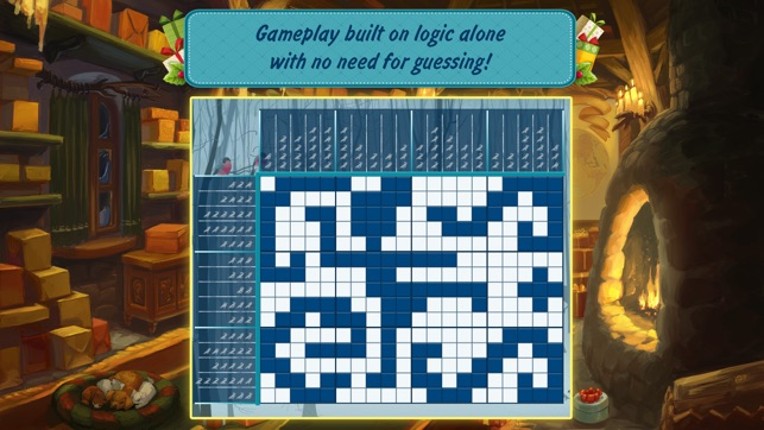 Christmas Griddlers: Journey to Santa Free — Nonogram japanese pixel logic game screenshot