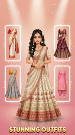 Indian Wedding Makeup Dress Up screenshot