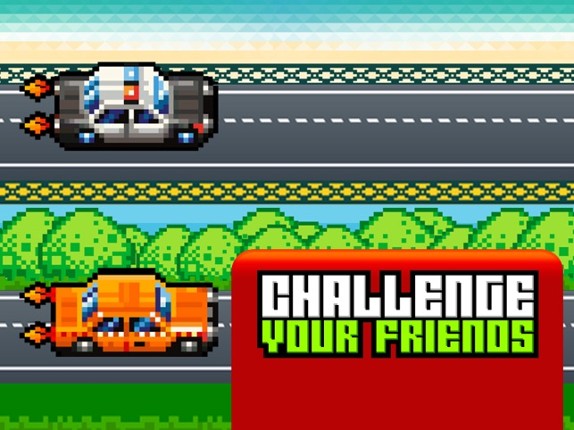 Hoppy Car Racing Free Classic Pixel Arcade Games screenshot