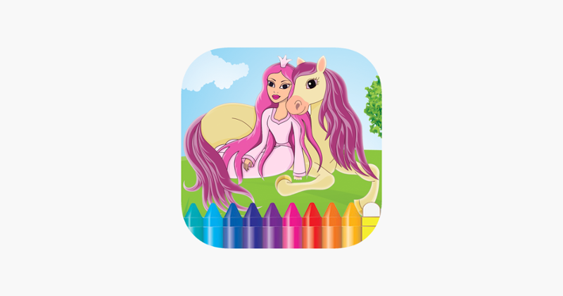 Princess Coloring Book for a Little Preschool Toddler Girls Image