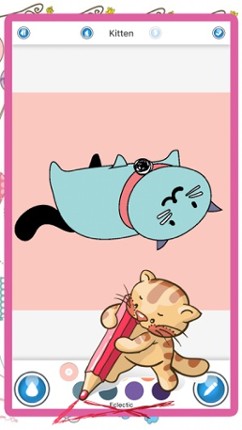 Printable Cute Little Kitten Coloring Book screenshot