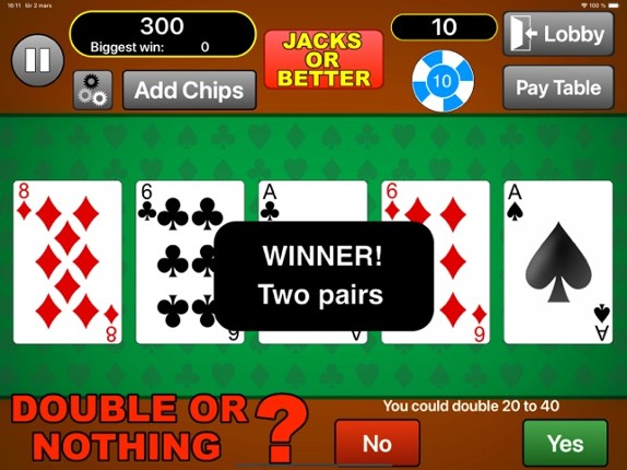Allsorts Video Poker screenshot