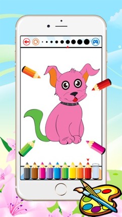 Dog Coloring Book for kid - Animal Paint and Drawing free game color good HD screenshot