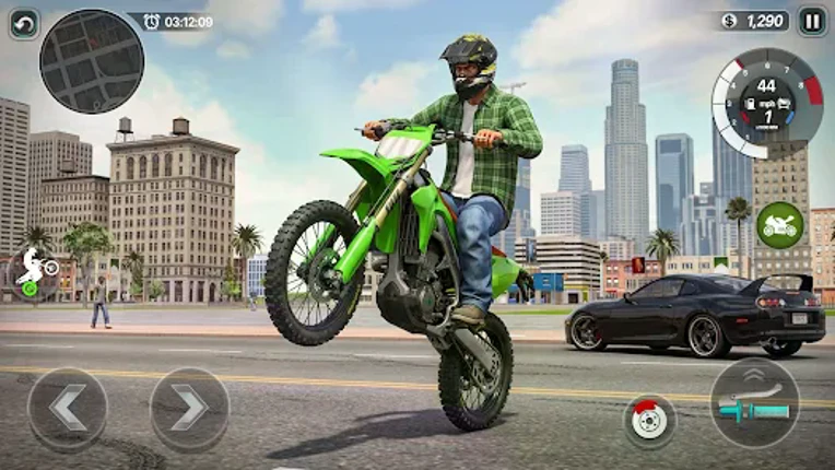 US Moto Wheelie Crime Games 3d screenshot