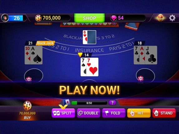 Blackjack 21: online casino screenshot