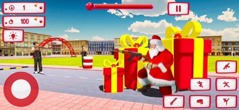 Christmas Santa Rope Hero Game Image