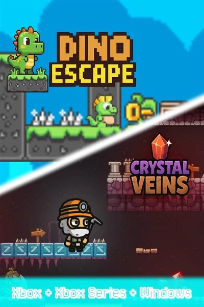 Games like Dino Escape & Crystal Veins (Bundle)
