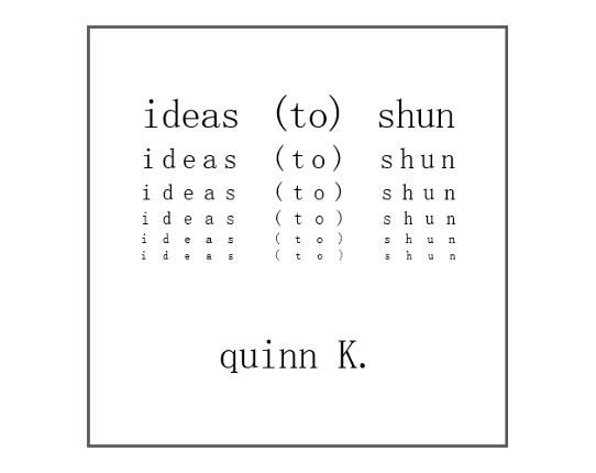 ideas (to) shun Game Cover