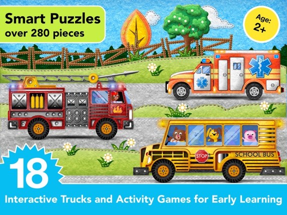 Kids Vehicles Fire Truck games screenshot