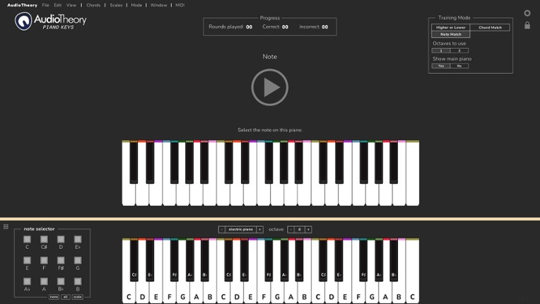 AudioTheory Piano Keys screenshot