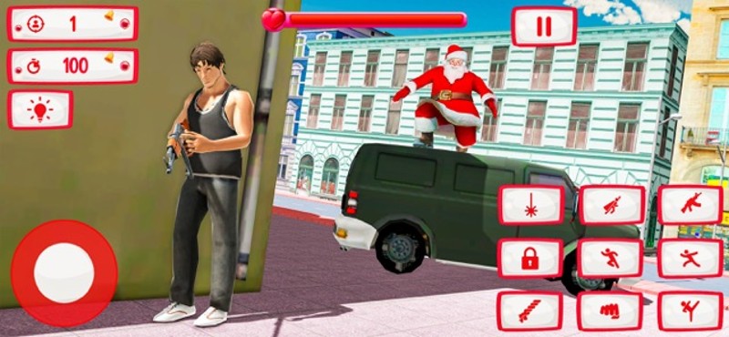 Christmas Santa Rope Hero Game screenshot