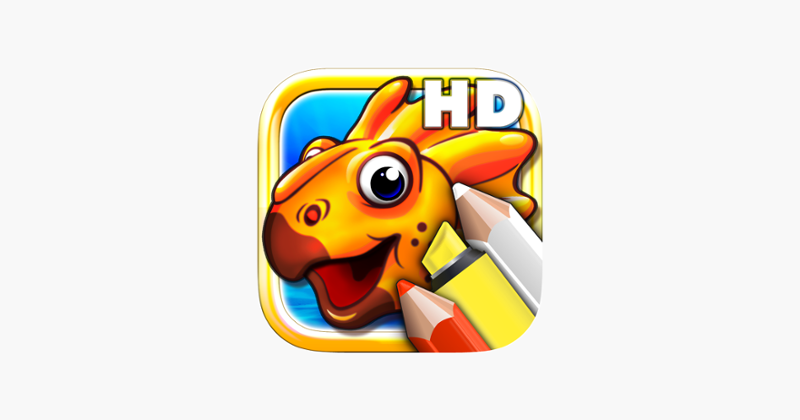 Coloring books for toddlers HD - Colorize jurassic dinosaurs and stone age animals Image