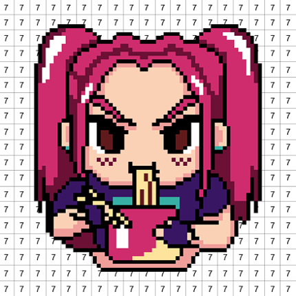 Pixel Number - DIY Coloring Image